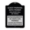 Signmission Guest Parking with Permit Violators Will Be Towed Estacionamento De Visita Con Permis, BS-1824-23927 A-DES-BS-1824-23927 - alternate 1